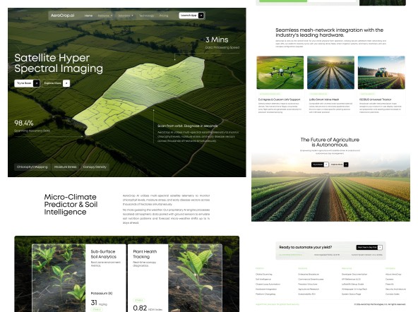AeroCrop.ai website design preview