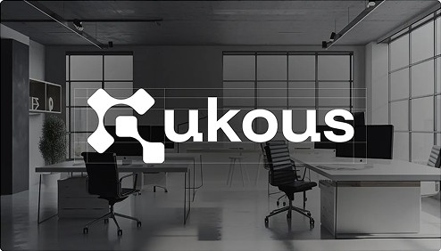 Rukous logo in an office interior